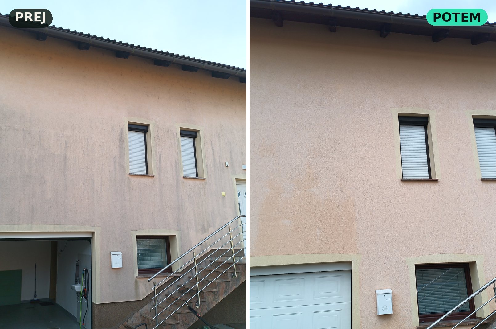 Čiščenje fasade hiše